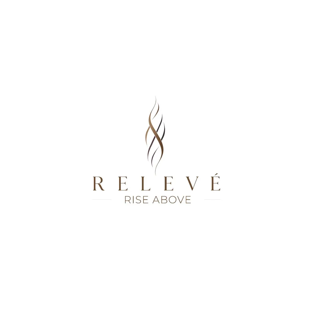Relevé brand identity with flame motif and Rise Above tagline