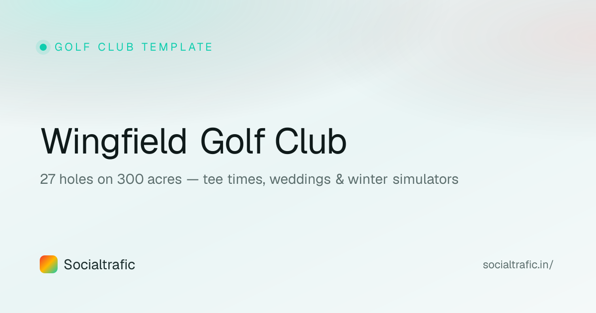 Golf club website template preview — Wingfield Golf Club by Socialtrafic
